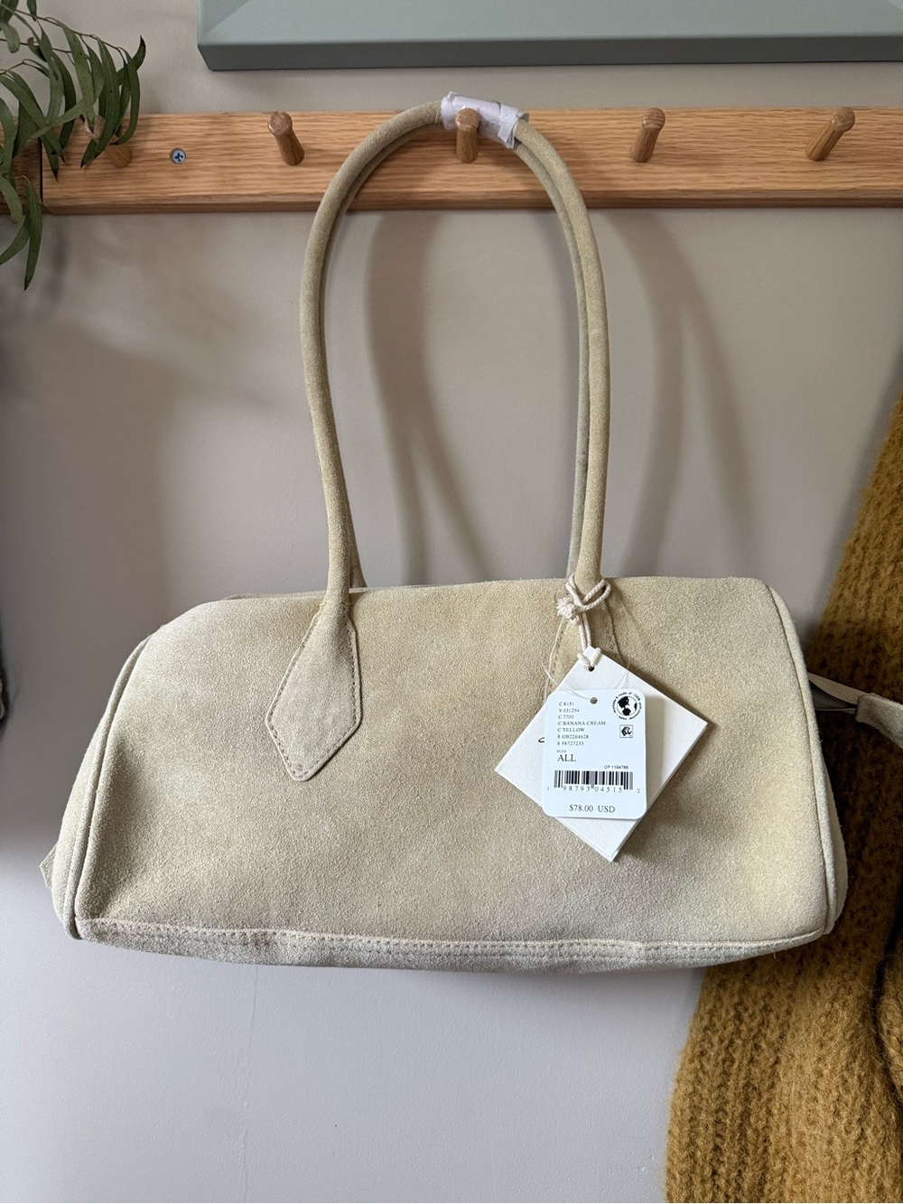 Free People NWT Sierra Suede Beige Shoulder Bag